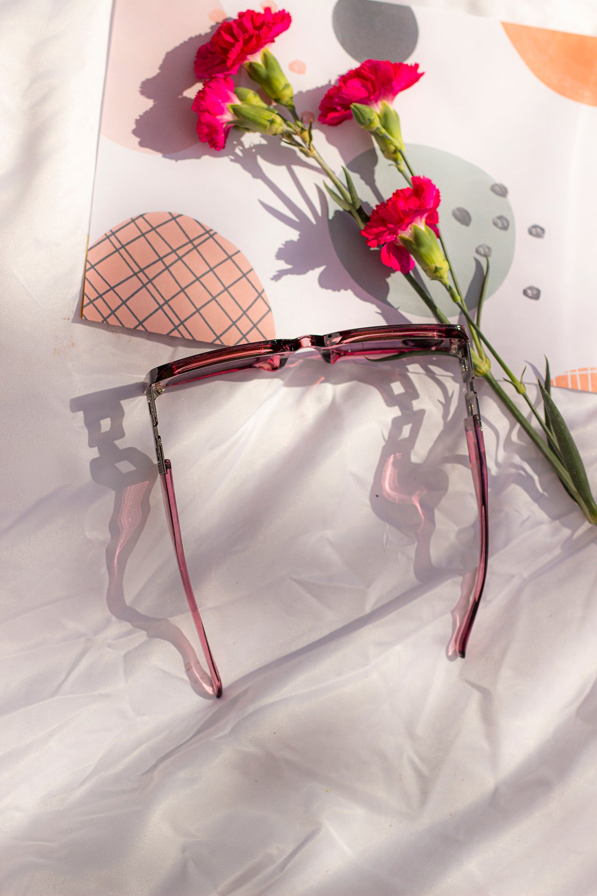 Monogram Sided Rectangle Narrow Sunglasses - Sugar + Style