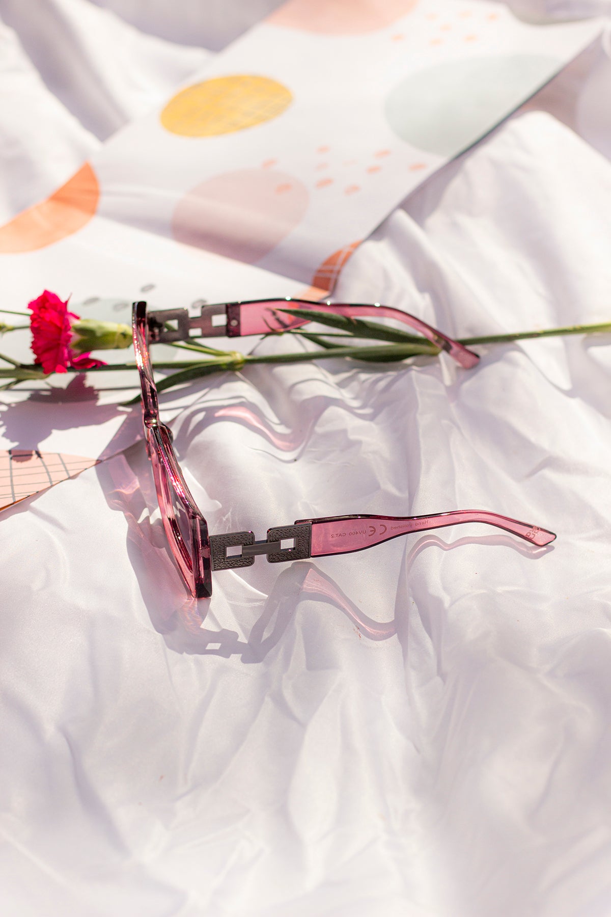 Monogram Sided Rectangle Narrow Sunglasses - Sugar + Style