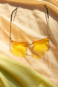 Rimless Rectangle Colour Tint Sunglasses - Sugar + Style