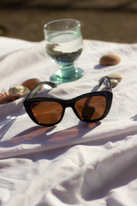Chunky Semi Cat Eye Sunglasses - Sugar + Style