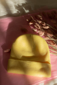 Lemon Yellow Beanie Hat - Sugar + Style