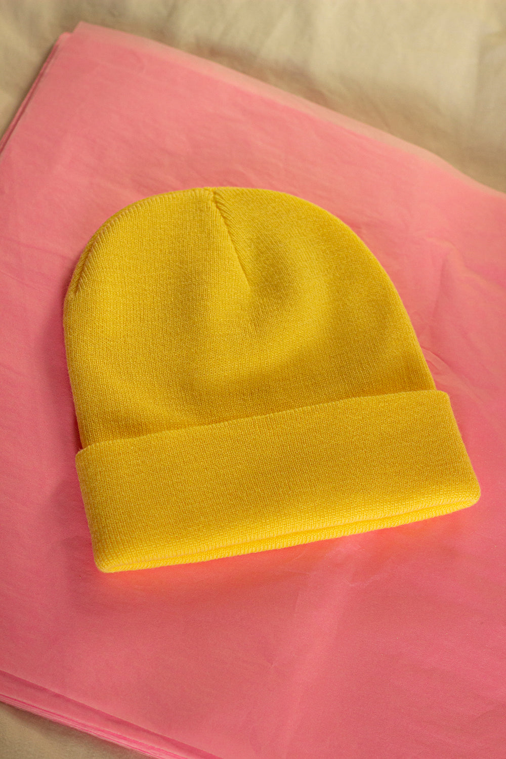 Lemon Yellow Beanie Hat - Sugar + Style