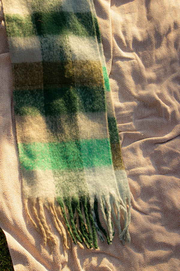 Plaid Warm Wrap Scarf - Sugar + Style