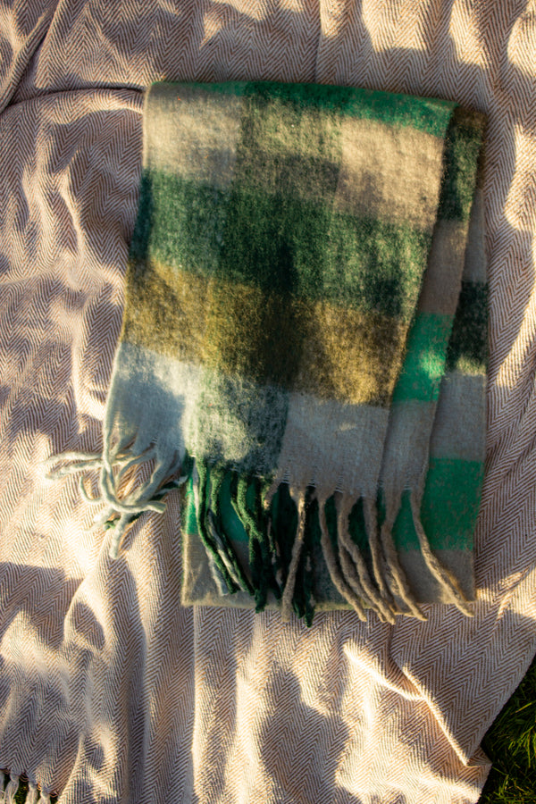 Plaid Warm Wrap Scarf - Sugar + Style