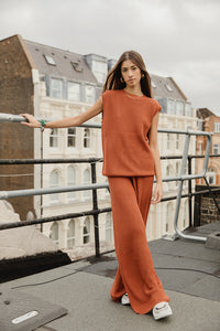 Rustic Knitted Slouchy Sweater Pants - Sugar + Style