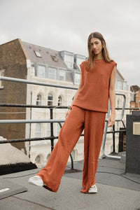 Rustic Knitted Slouchy Sweater Pants - Sugar + Style