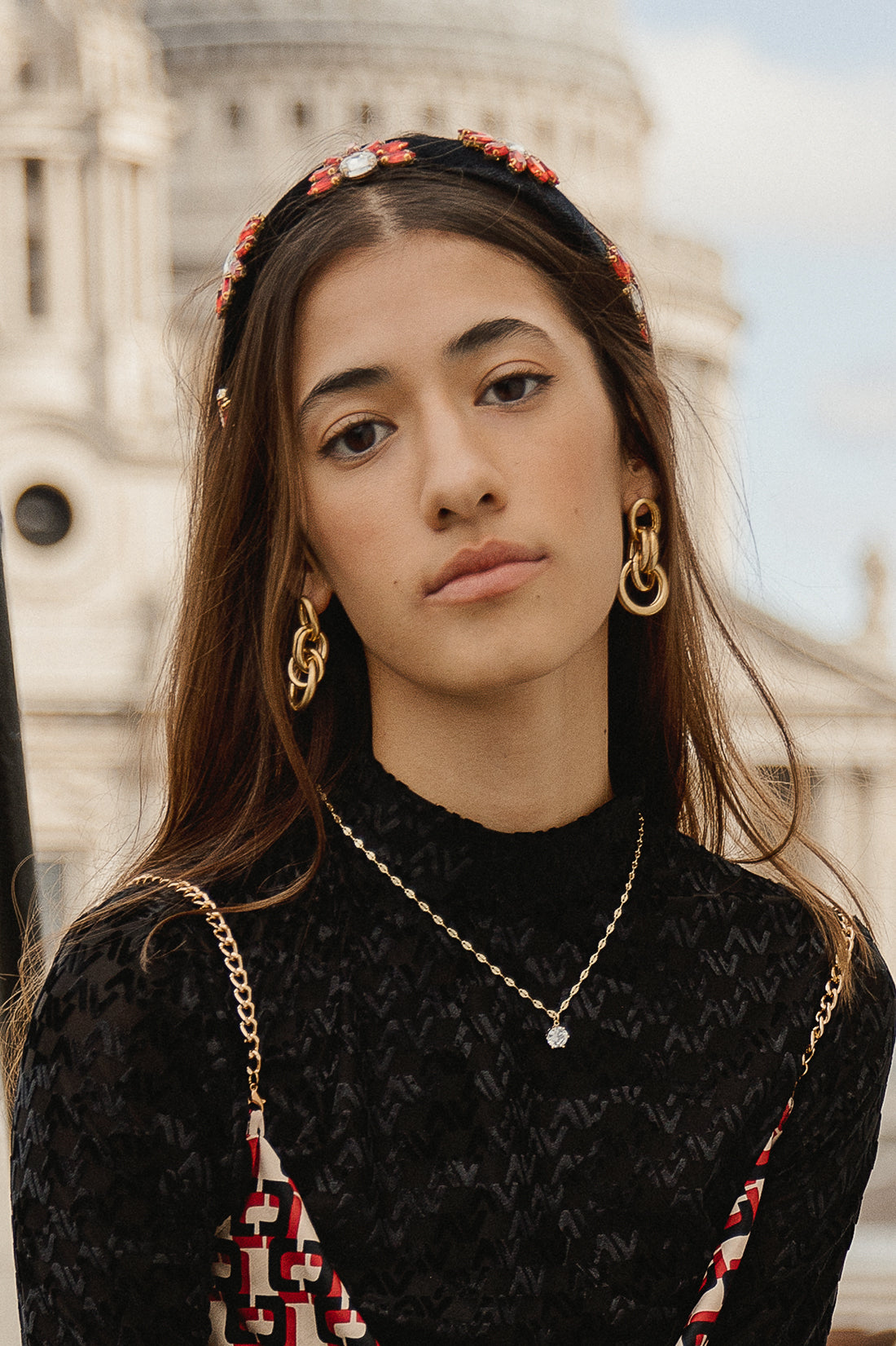 Chain Hoop Matte Dangle Earrings - Sugar + Style