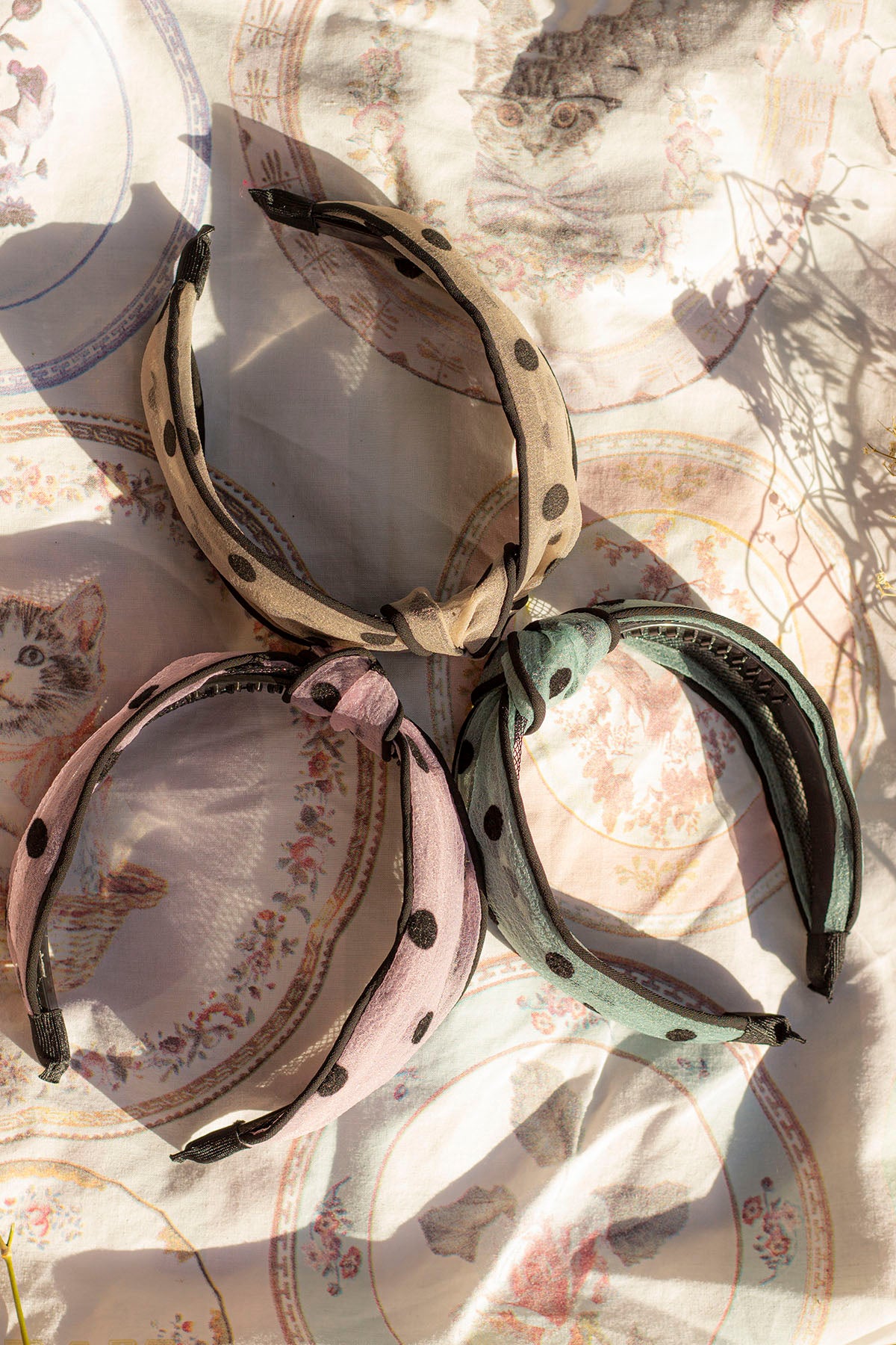 Polka Dot Netted Headband - Sugar + Style