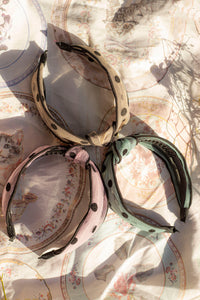 Polka Dot Netted Headband - Sugar + Style