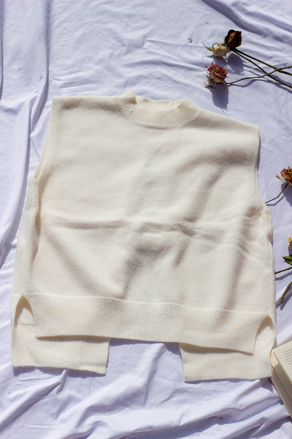 Open Back Sleeveless Sweater Vest - Sugar + Style