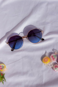 Retro Style Hexagonal Lens Wire Sunglasses - Sugar + Style