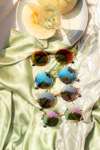 Hexagon Mirror Sunglasses - Sugar + Style
