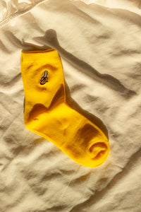 Banana Fruit Embroidered Socks - Sugar + Style