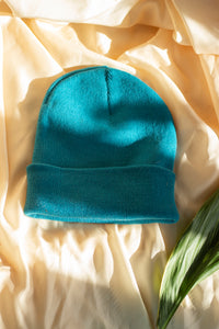 Azure Blue Beanie Hat - Sugar + Style