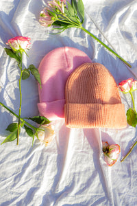 Baby Pink Beanie Hat - Sugar + Style