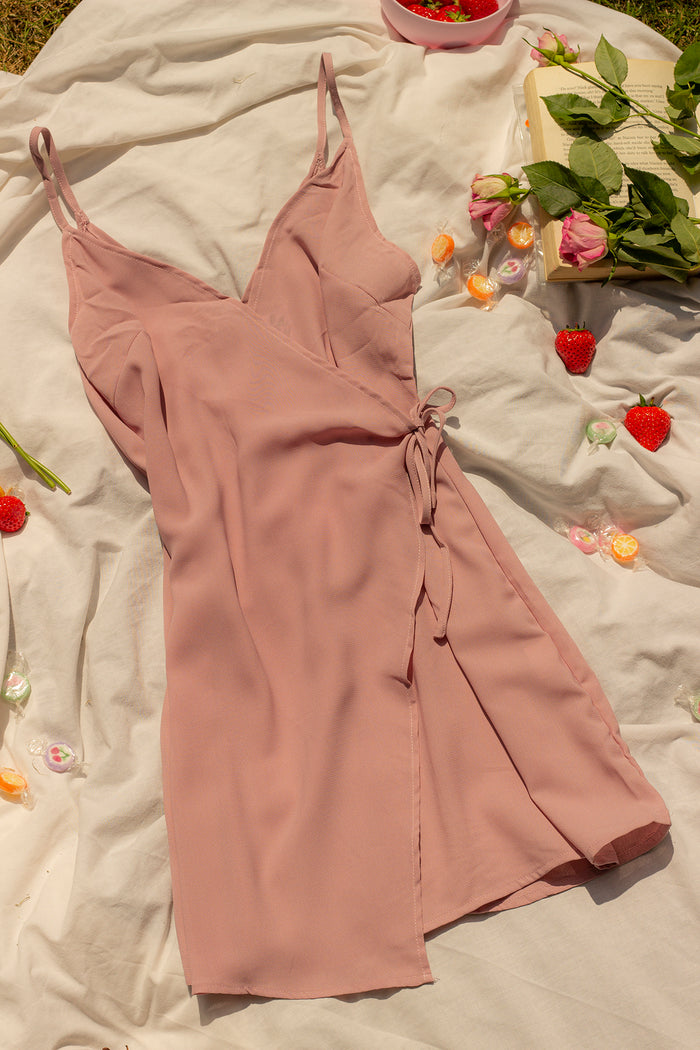 Cross Over Tie Strap Mini Dress - Sugar + Style