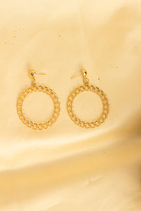 Gold Chain Hoop Earrings - Sugar + Style