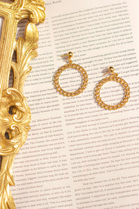 Gold Chain Hoop Earrings - Sugar + Style