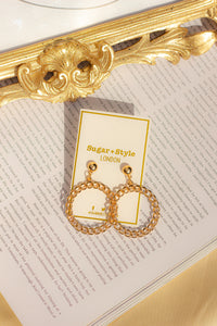 Gold Chain Hoop Earrings - Sugar + Style