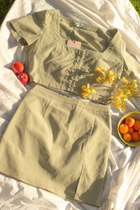 Button Front Milkmaid Blouse - Sugar + Style