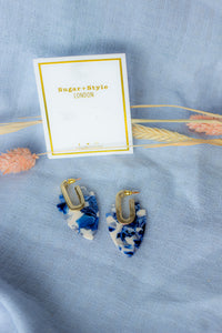 Marble Rounded Dagger Earrings - Sugar + Style