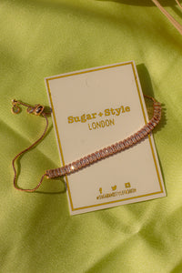 Snake Chain Diamante Bracelet - Sugar + Style