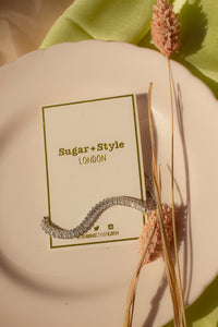 Snake Chain Diamante Bracelet - Sugar + Style