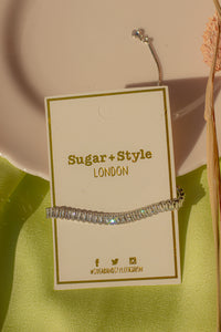 Snake Chain Diamante Bracelet - Sugar + Style