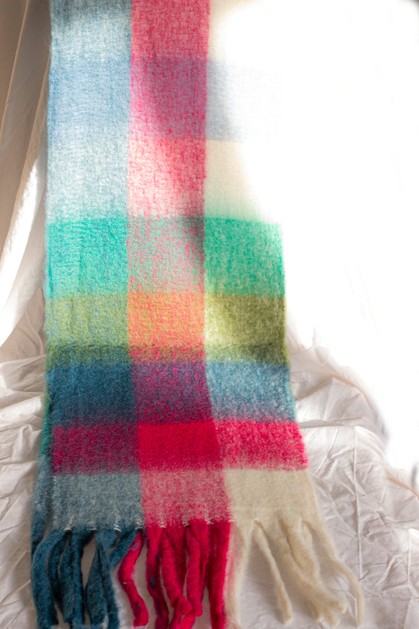 Plaid Warm Wrap Scarf - Sugar + Style