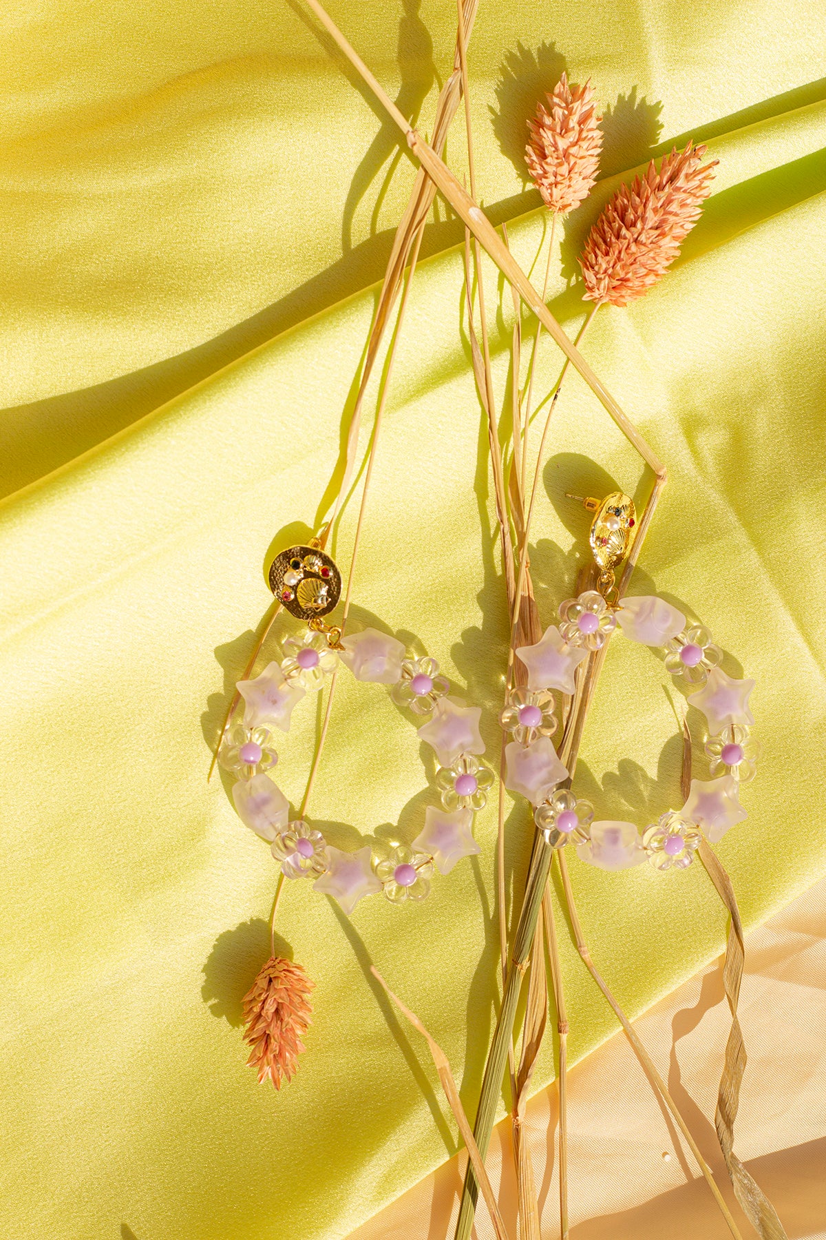 Beaded Star Flower Garland Studs - Sugar + Style