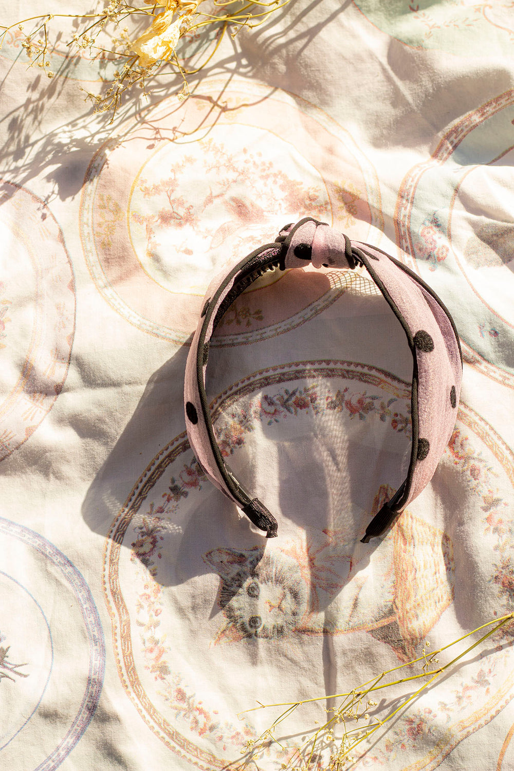 Polka Dot Netted Headband - Sugar + Style