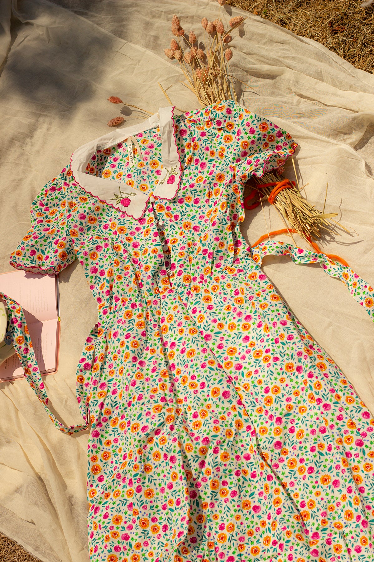 Vintage Sewing Pattern Girls Sun~Party Dress Puff Full Skirt Peter Pan  Collar