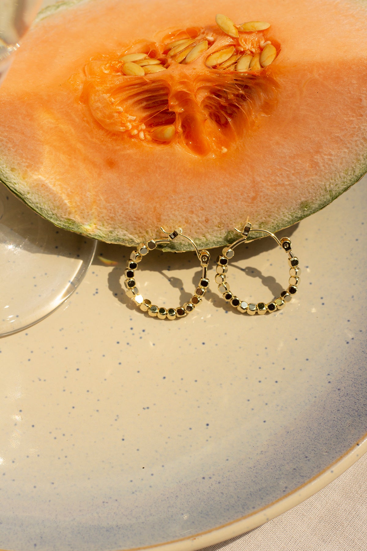 Delicate Horse Shoe Threaded Hoop Earrings - Sugar + Style