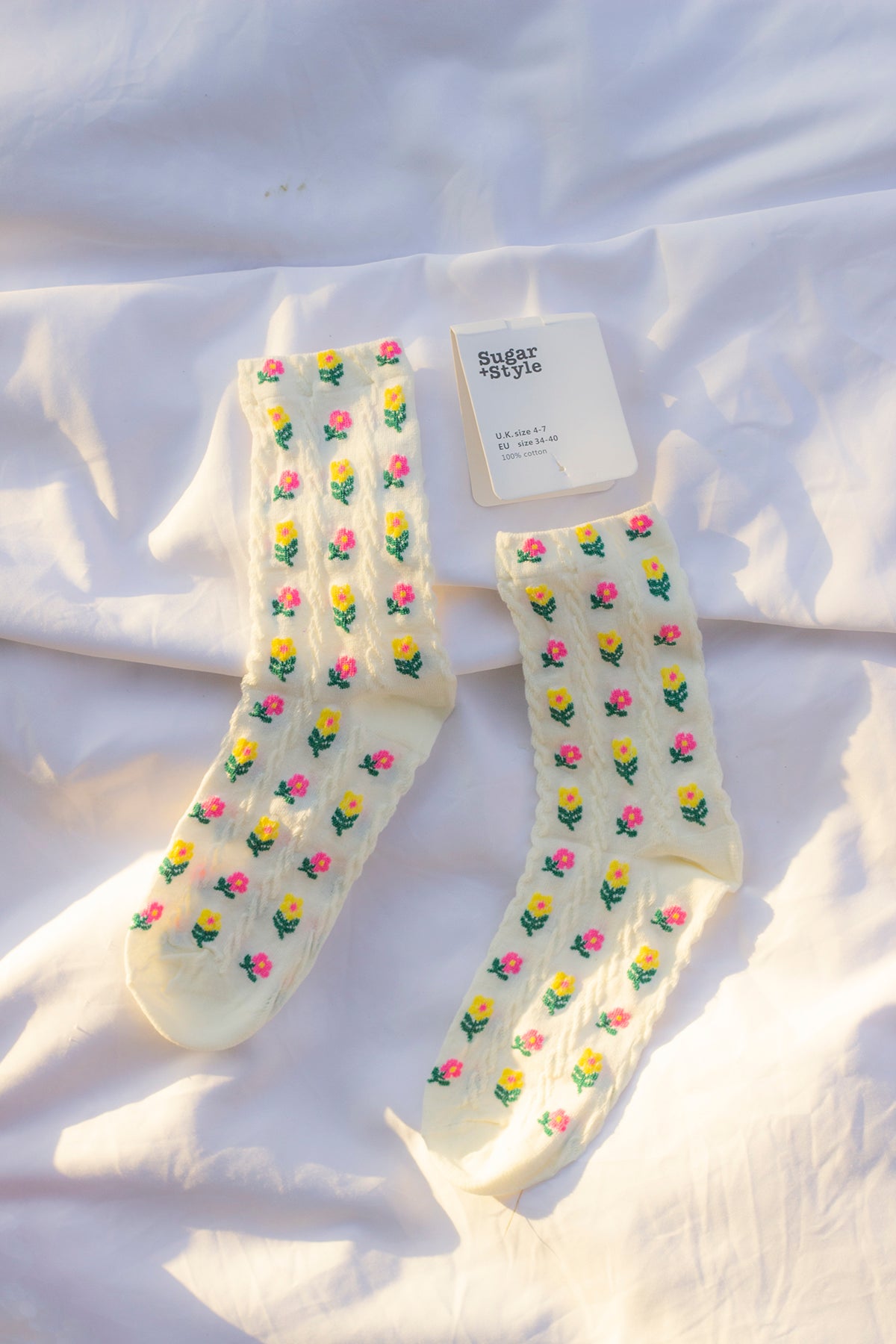 Mini Flower Print Socks - Sugar + Style