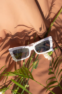 Thick Oblong Sunglasses - Sugar + Style