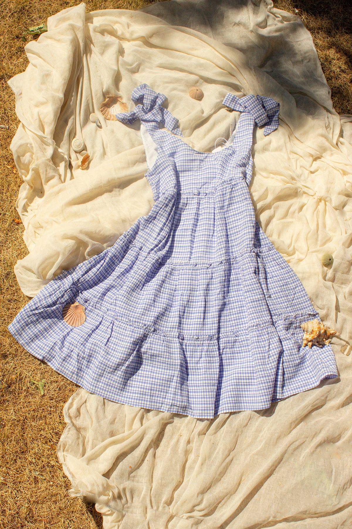 Light blue gingham clearance dress