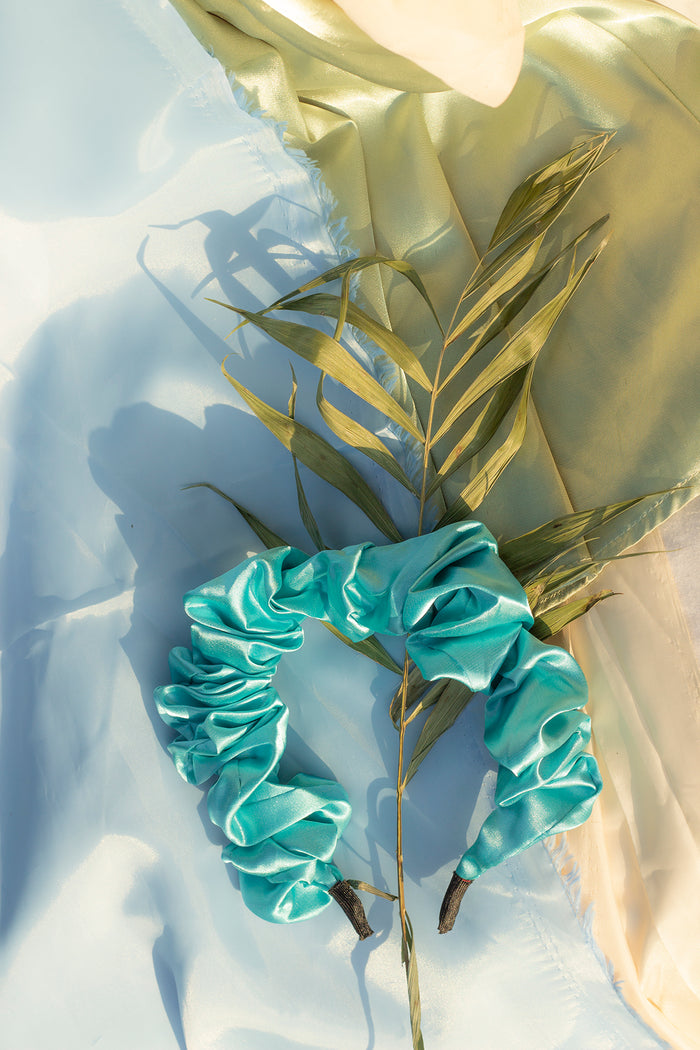 Ruched Satin Headband - Sugar + Style