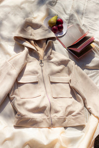 Faux Suede Bomber Jacket - Sugar + Style