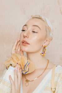 Jewel Heart Gold Chain and Pearl T Bar Necklace - Sugar + Style