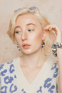 Marble Rounded Dagger Earrings - Sugar + Style