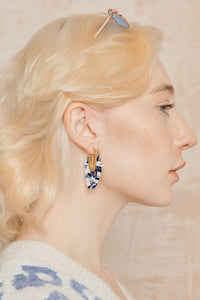 Marble Rounded Dagger Earrings - Sugar + Style