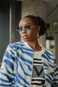 Horizontal Stripe Love Text Jumper - Sugar + Style