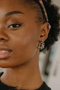 Jewelled Mini Hoop Earrings - Sugar + Style