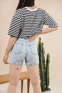Haisley Mom Fit Denim Shorts - Sugar + Style