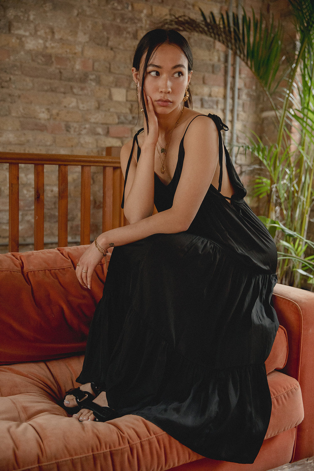 Ciara Strappy Black Sun Dress - Sugar + Style