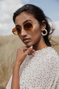 Marble Effect Acrylic Circle Hoops - Sugar + Style