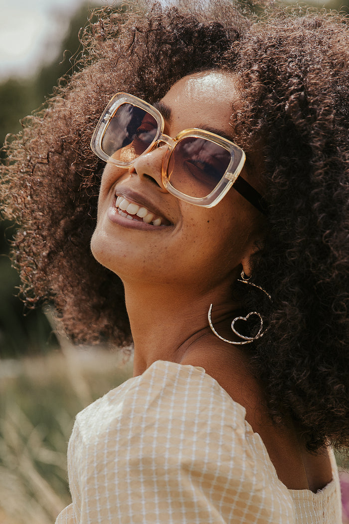 Oversized Square 70s Sunglasses - Sugar + Style