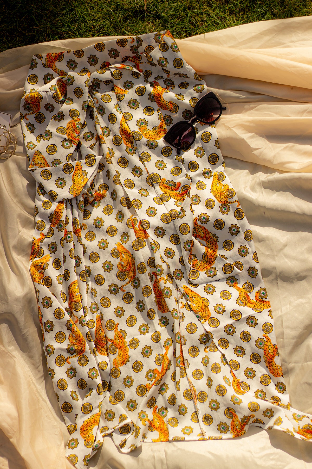 Tiger Print Wrap Skirt - Sugar + Style