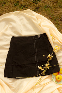 Topstitch Contrast Mini Skirt - Sugar + Style