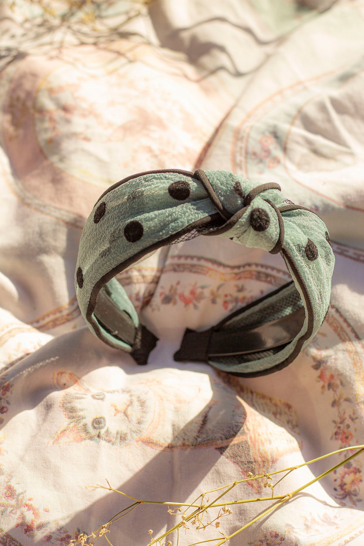 Polka Dot Netted Headband - Sugar + Style